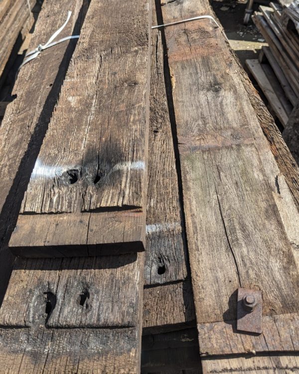 planche de fond de wagon en chêne ancien