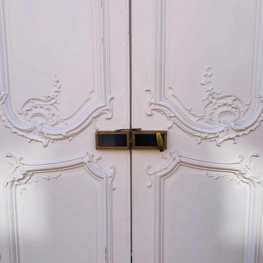 Double porte esprit Louis XV front details