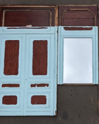 Facade de placard porte 2 bleu