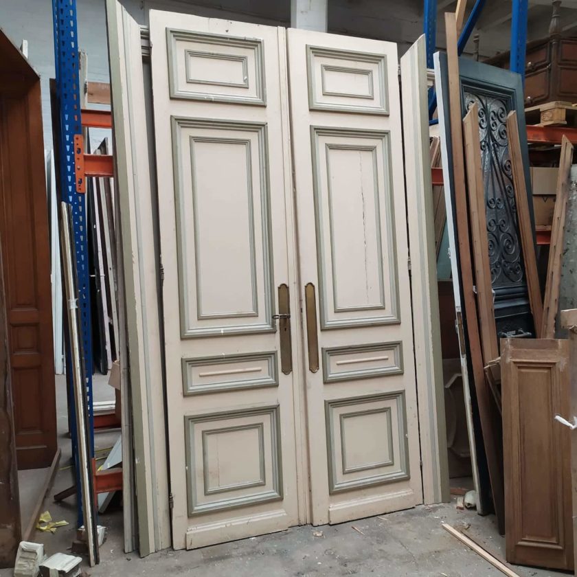 Double porte Blanche et verte