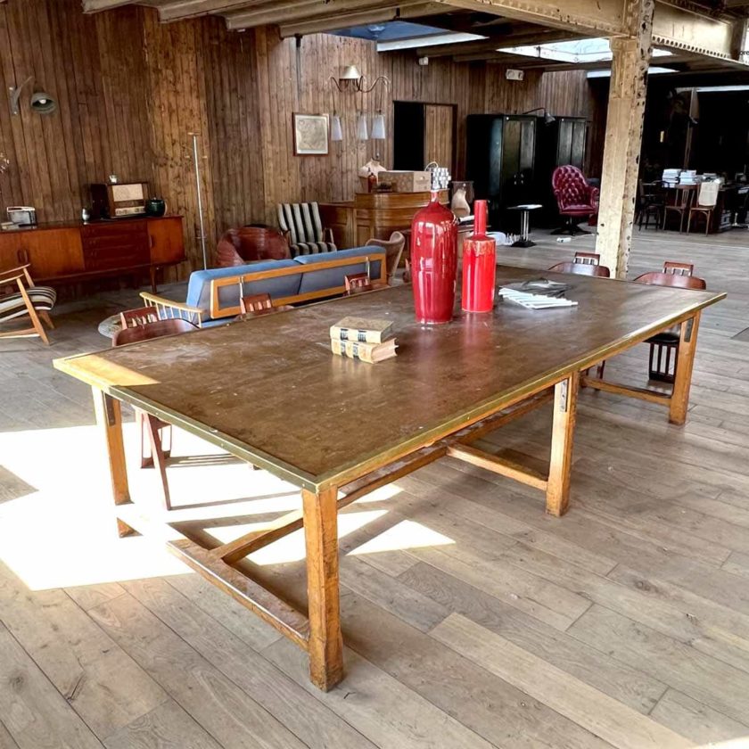 Table de Tri Monnaie, chêne, 300x150, Banque de France