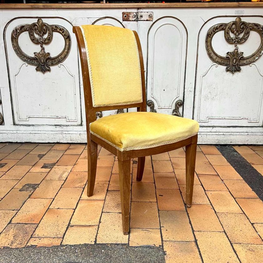 Chaise tissu velour