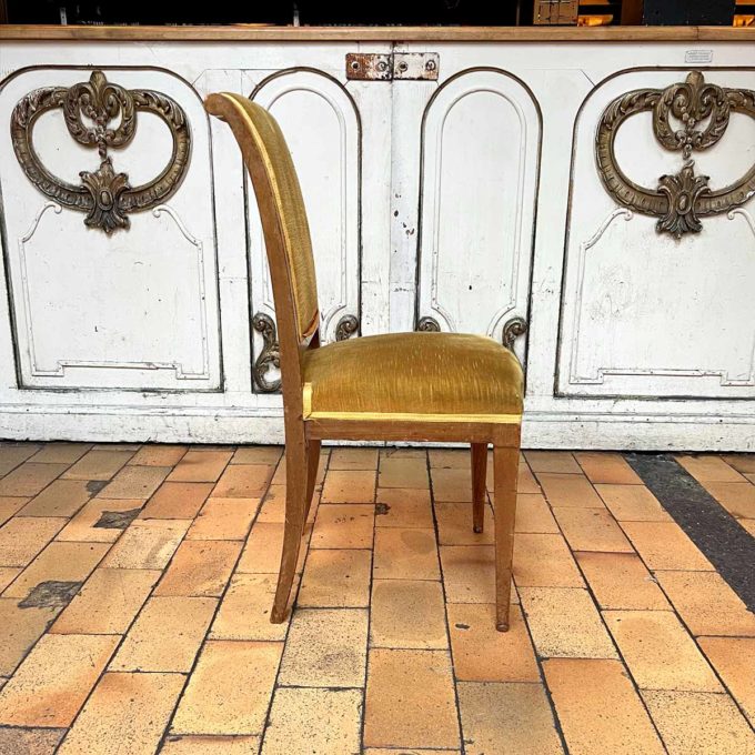 Chaise tissu velour side