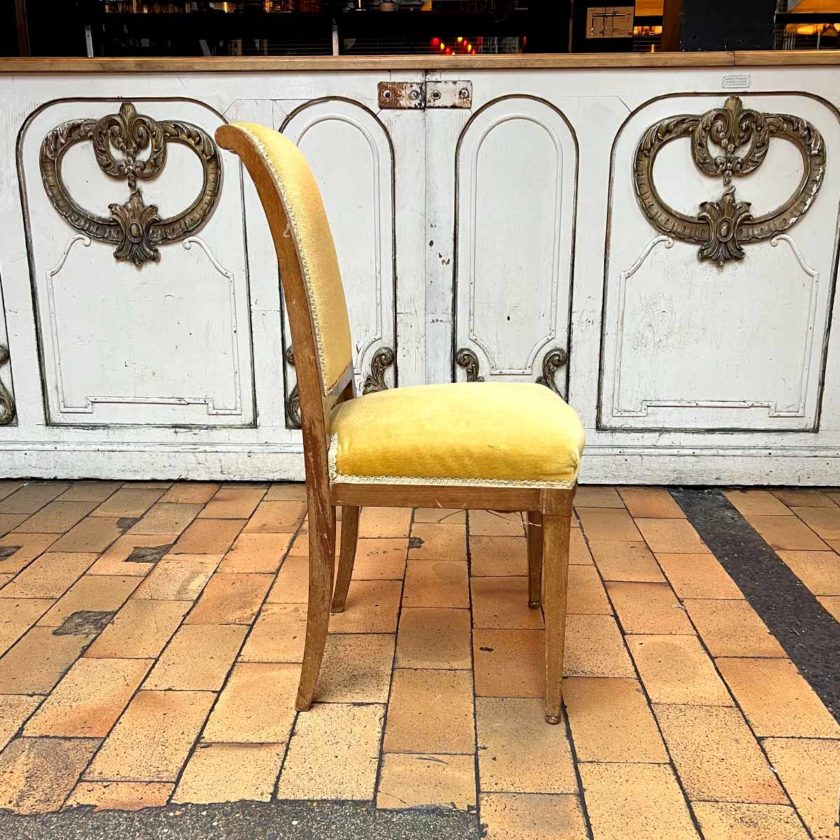 Chaise tissu velour side