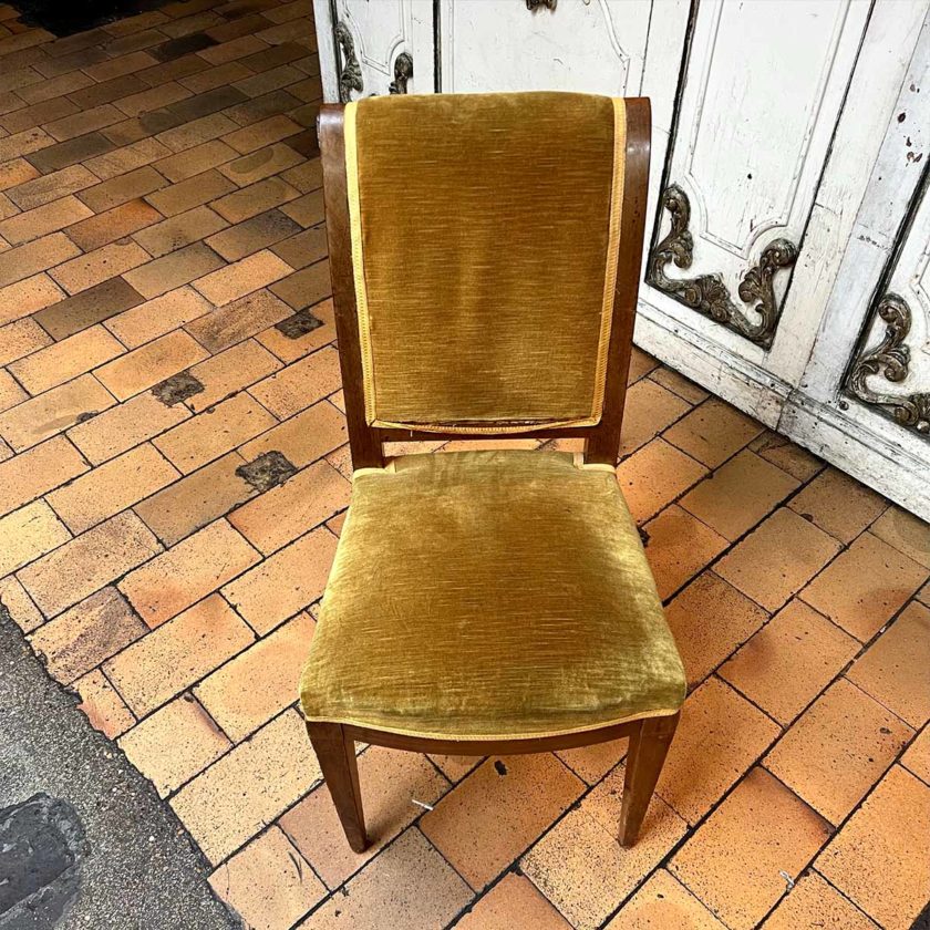 Chaise tissu velour top