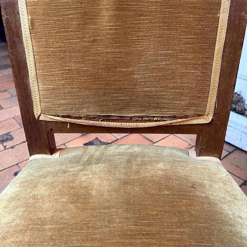Chaise tissu velour zoom