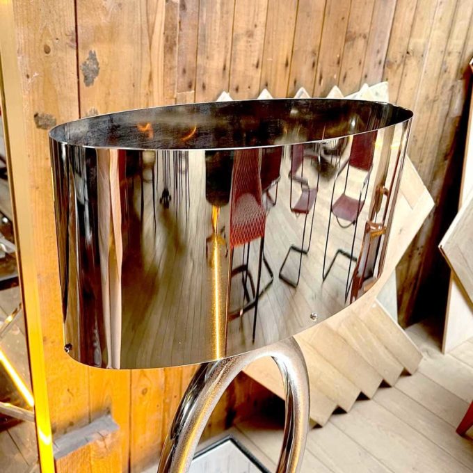 Lampe vintage en laiton chromé top 1