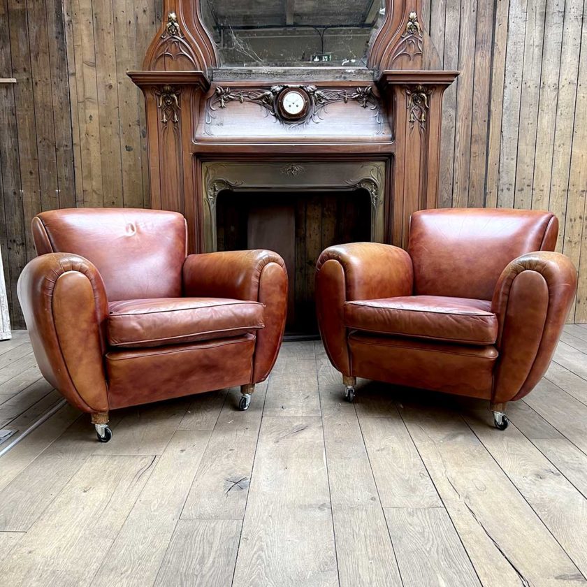 paire de fauteuil club