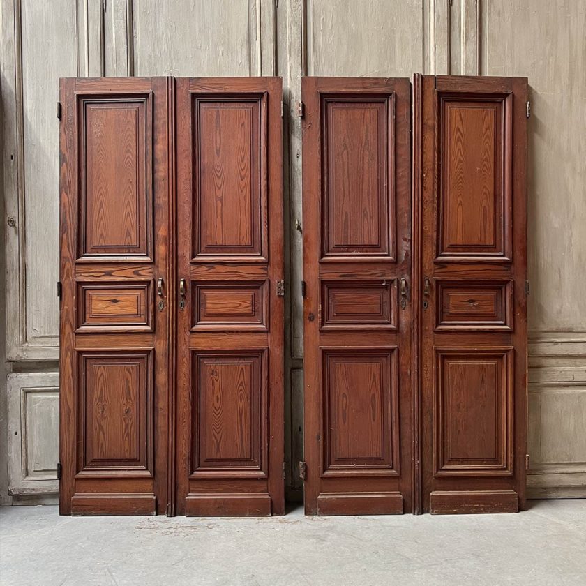 Paire de double porte de placard 114x222 cm