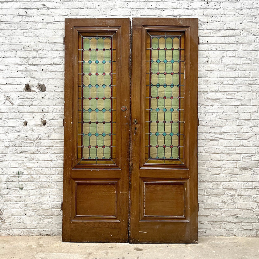 Double porte à vitraux 140x237cm