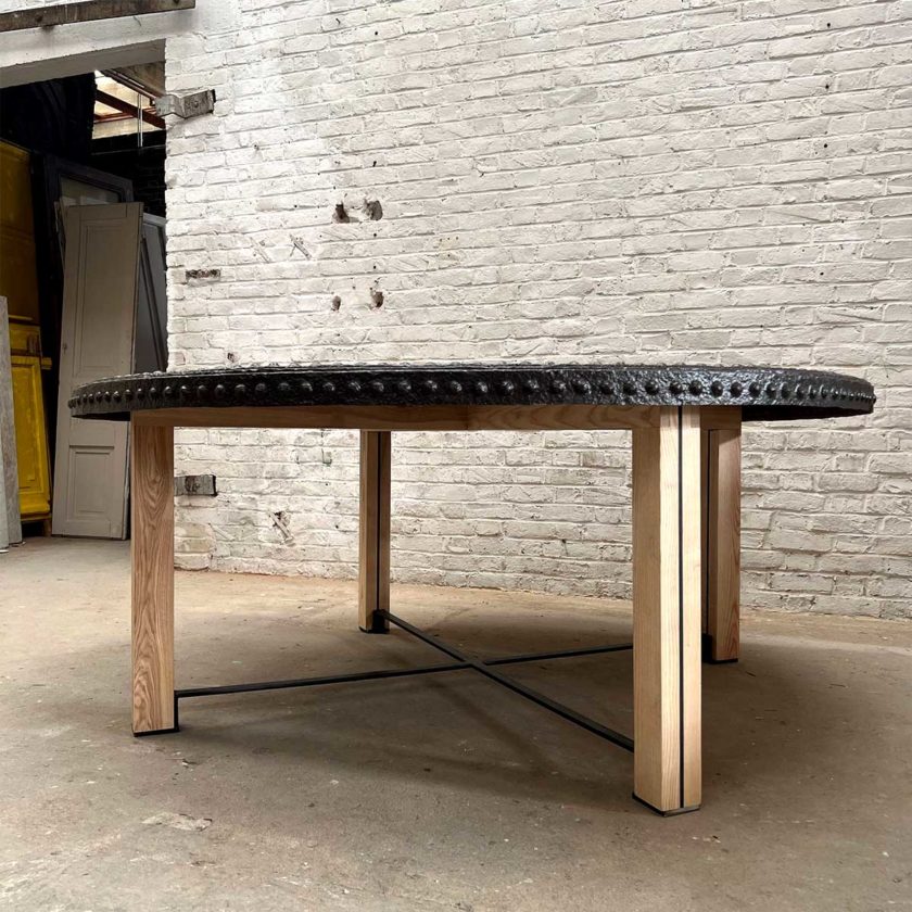 Table ronde 190x78 cm side