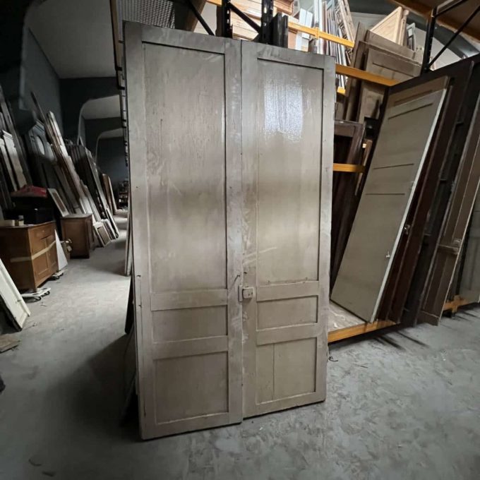 Double porte de placard ancienne 130x240cm