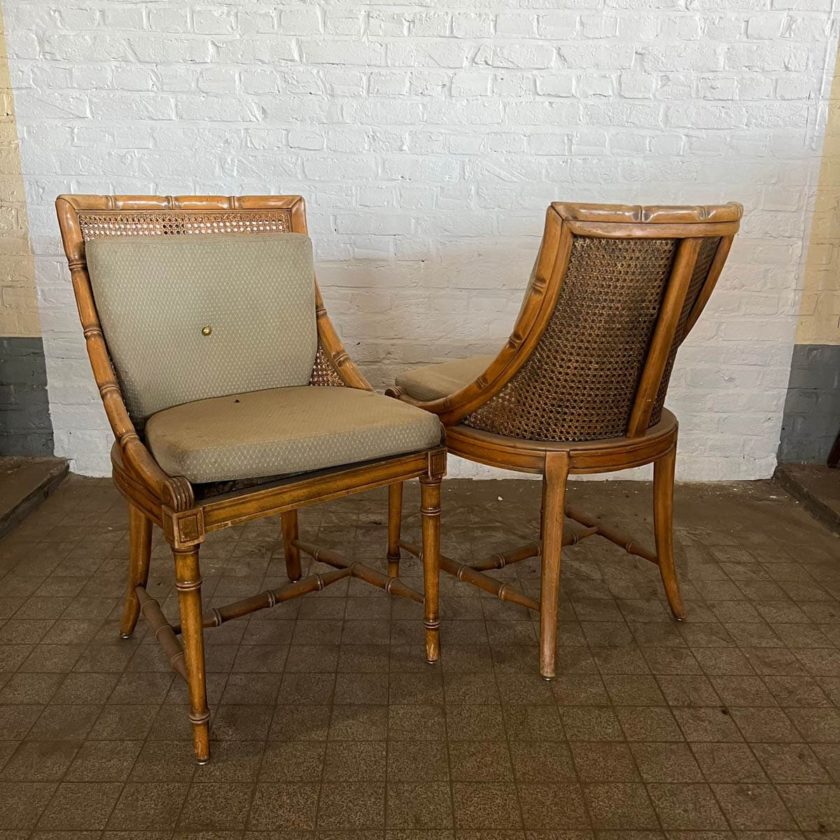 Paire de chaise en rotin