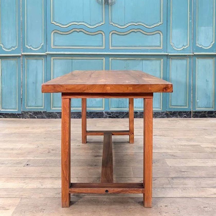 Ensemble Pierre Chapo, 6 chaises S28, Table T01D et paire de tabouret