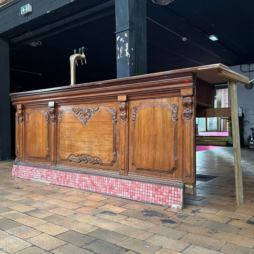 Comptoir de bar d'esprit Louis XV début XXème