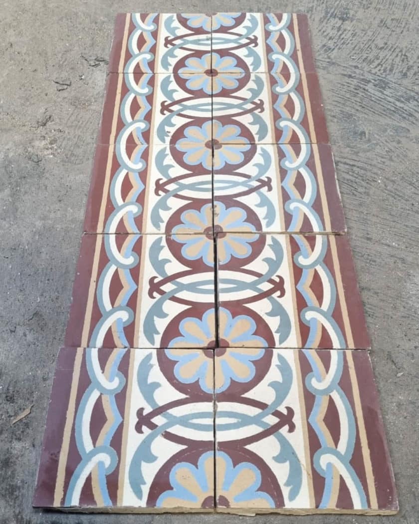 Frise de carreaux de ciment 4,3m linéaire