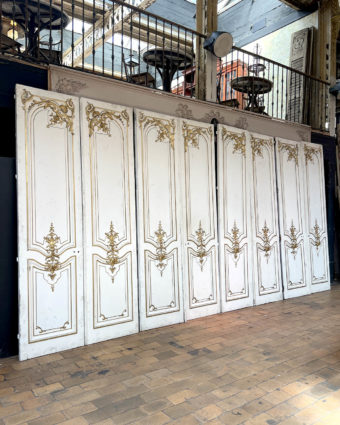 Lot de doubles portes d'esprit Louis XVI