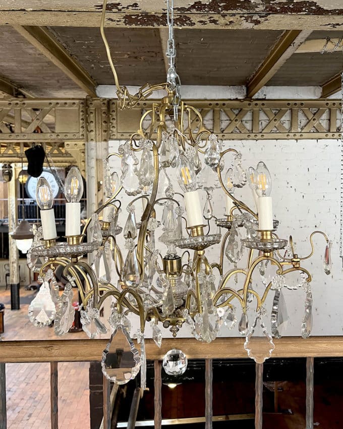 Lustre en cristal de style Louis XV